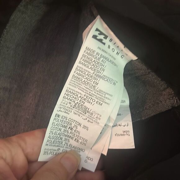 Billabong Mens Black Flat Front Straight Leg Carter Stretch Chino Pants Size 30/ - Picture 7 of 10